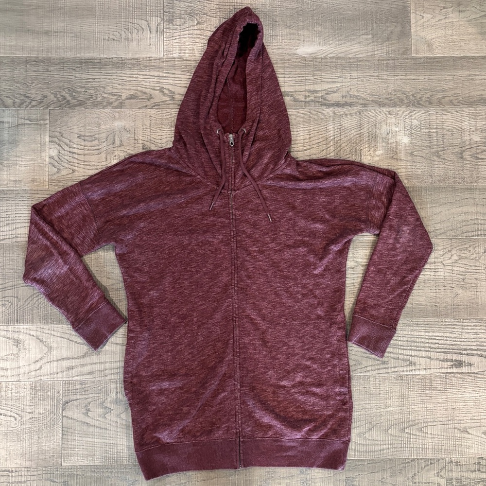 Volcom Burgundy Zip-Up Hoodie